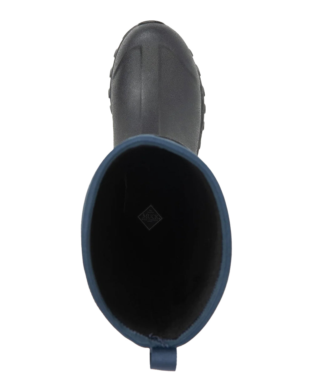 Navy Topography Muck Boots Womens Artic Sport II Tall Wellingtons on White background #colour_topo-navy