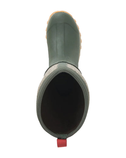 Olive Herringbone Muck Boots Womens Artic Sport II Tall Wellingtons on White background #colour_olive