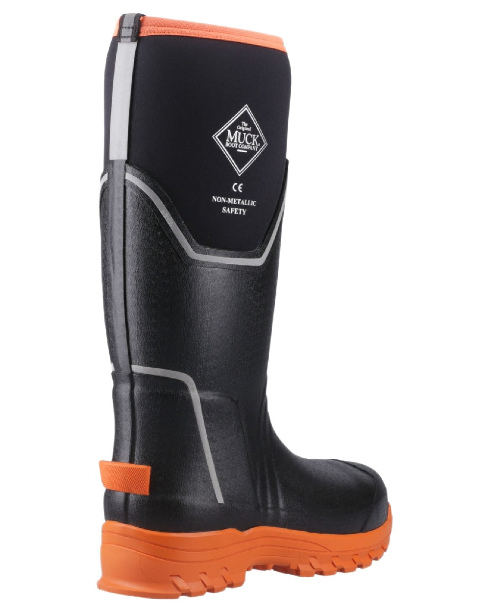 Black Orange Coloured Muck Boots Womens Grit S5 Tall Boots on White Background
#colour_black-orange