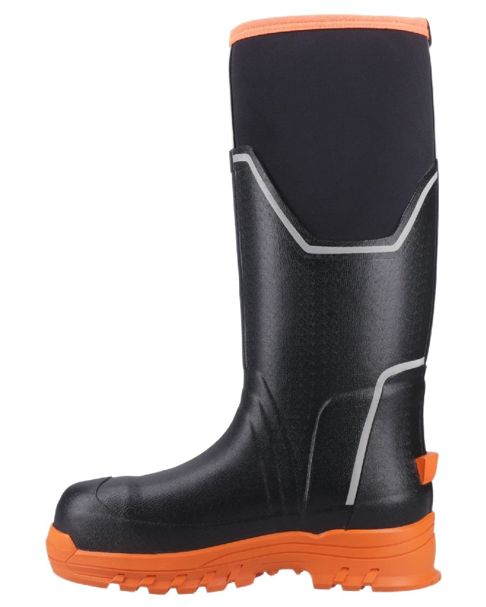 Black Orange Coloured Muck Boots Womens Grit S5 Tall Boots on White Background
#colour_black-orange