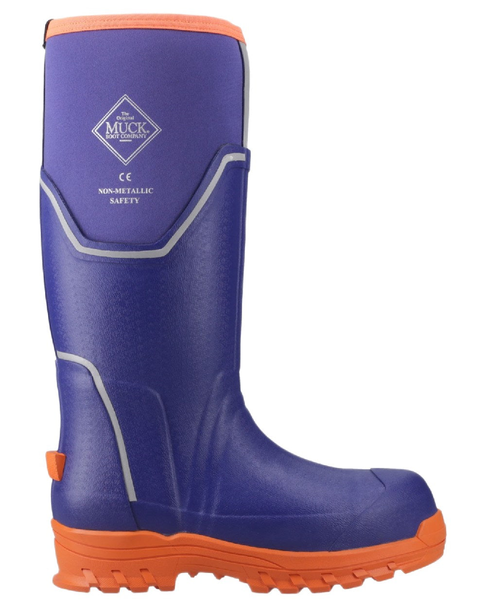 Blue Orange Coloured Muck Boots Womens Grit S5 Tall Boots on White Background
#colour_blue-orange