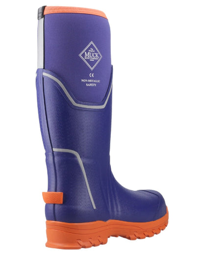 Blue Orange Coloured Muck Boots Womens Grit S5 Tall Boots on White Background
#colour_blue-orange