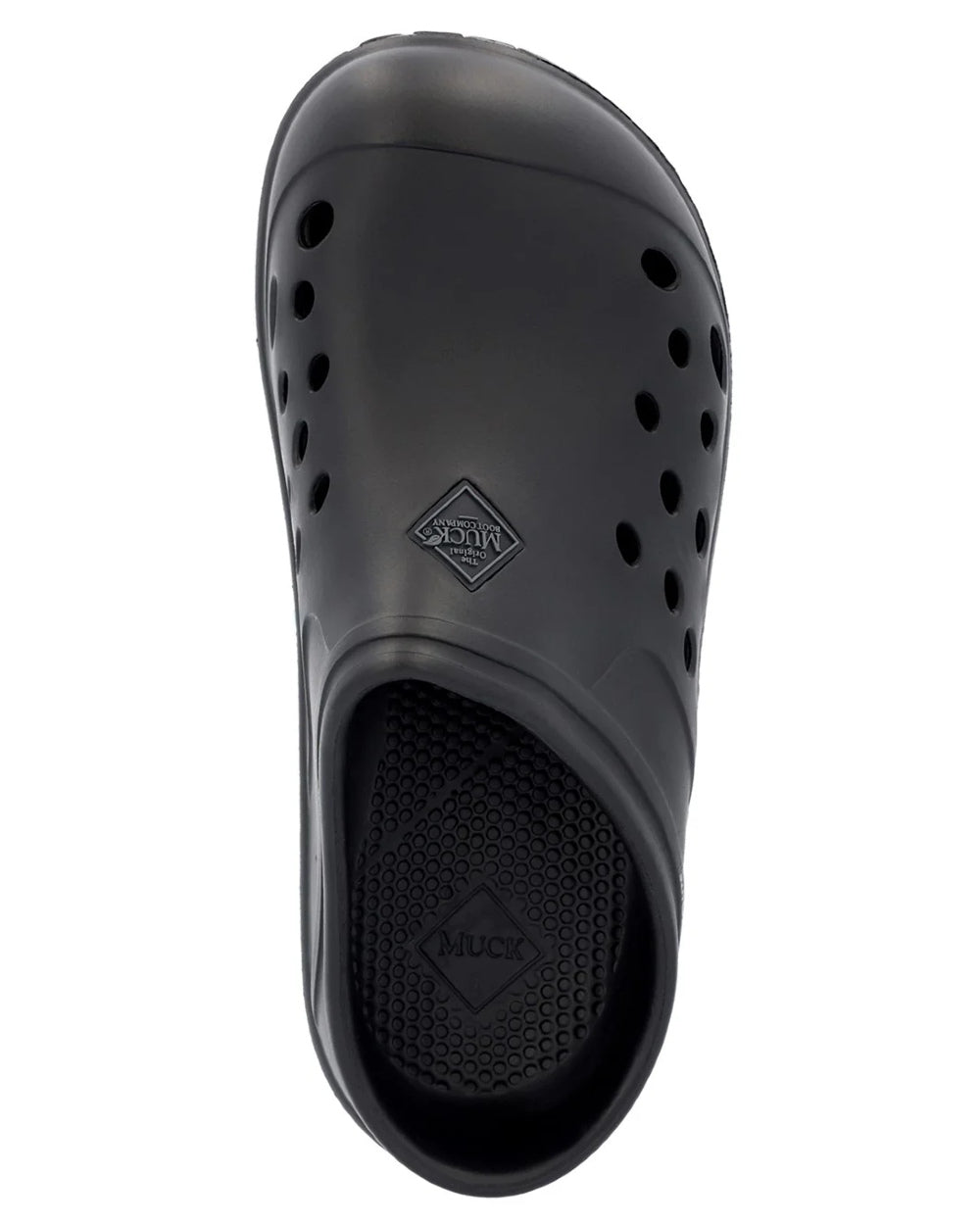 Black Coloured Muck Boots Womens Muckster Lite Clogs On A White Background #colour_black