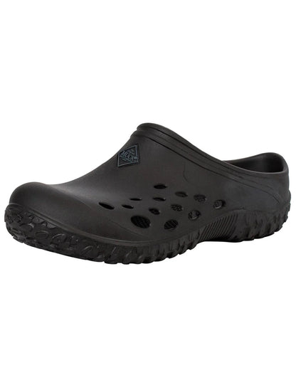 Black Coloured Muck Boots Womens Muckster Lite Clogs On A White Background #colour_black