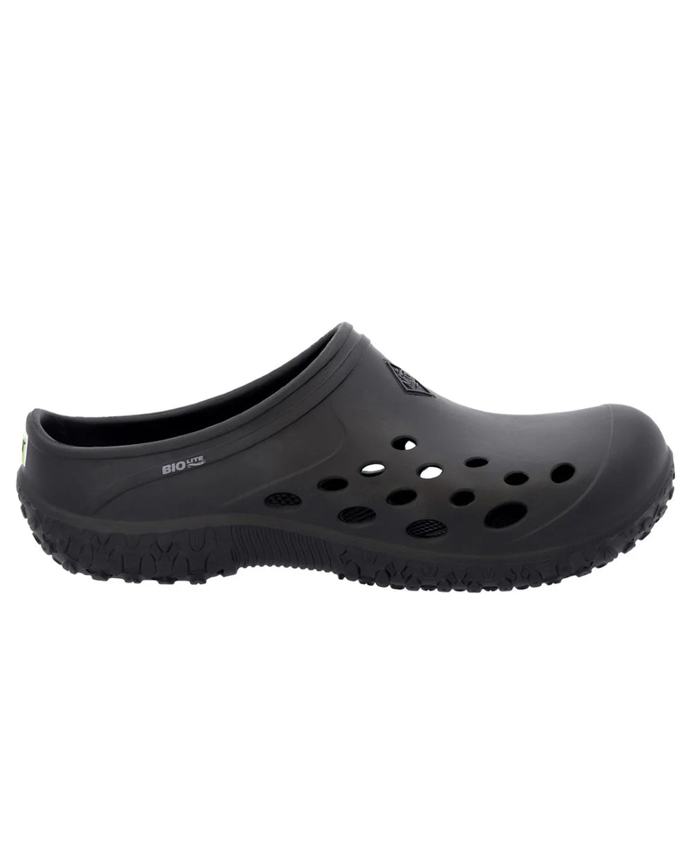 Black Coloured Muck Boots Womens Muckster Lite Clogs On A White Background #colour_black