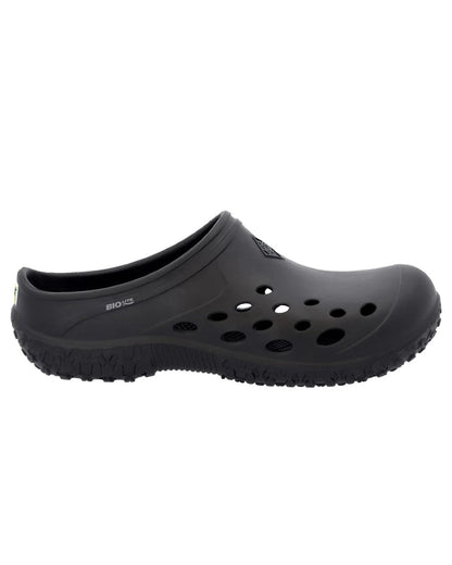 Black Coloured Muck Boots Womens Muckster Lite Clogs On A White Background #colour_black