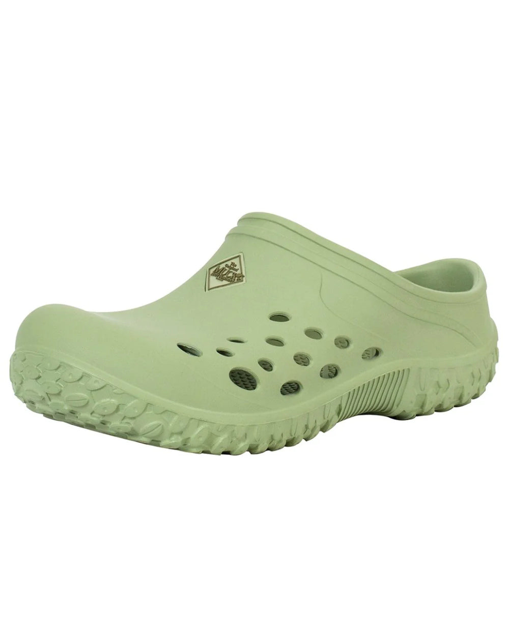 Resida Green Coloured Muck Boots Womens Muckster Lite Clogs On A White Background #colour_resida-green