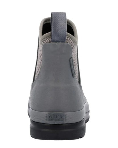 Grey Plaid Print Coloured Muck Boots Womens Originals Pull-On Ankle Boots On A White Background #colour_grey-plaid-print