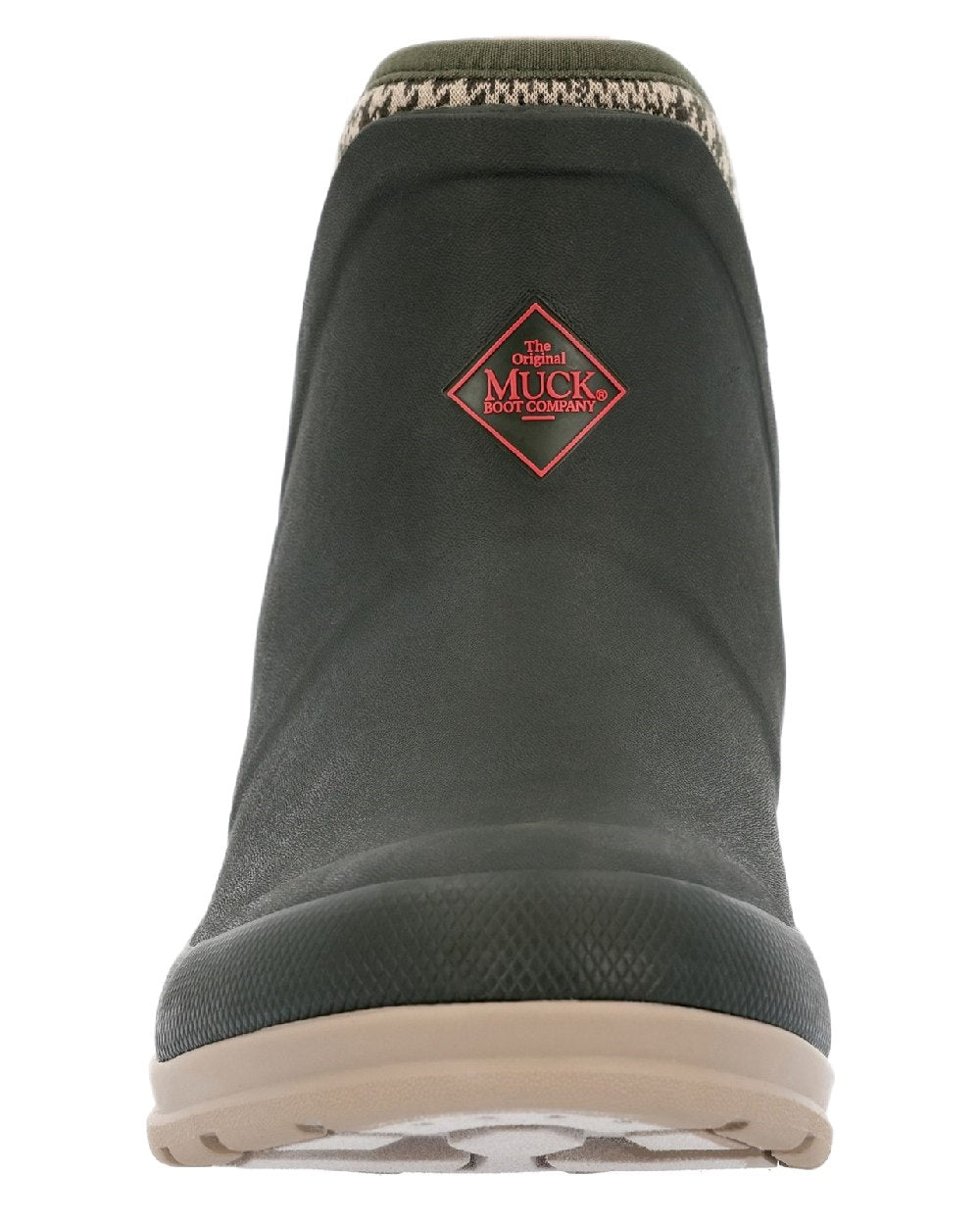Moss Plaid Print Coloured Muck Boots Womens Originals Pull-On Ankle Boots on White Background
#colour_moss-plaid-print