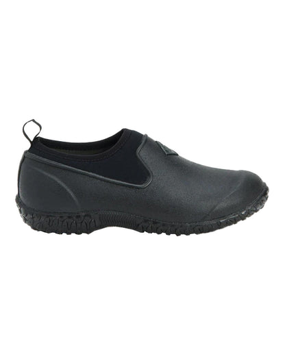 Black coloured Muck Boots Womens RHS Muckster II Low Shoes on White background #colour_black