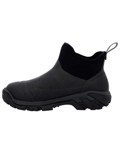 Black Coloured Muck Boots Mens Woody Sport Ankle Boots On A White Background #colour_black