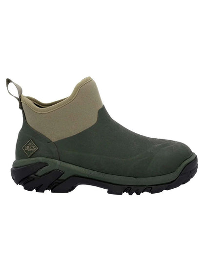 Moss Coloured Muck Boots Mens Woody Sport Ankle Boots On A White Background #colour_moss