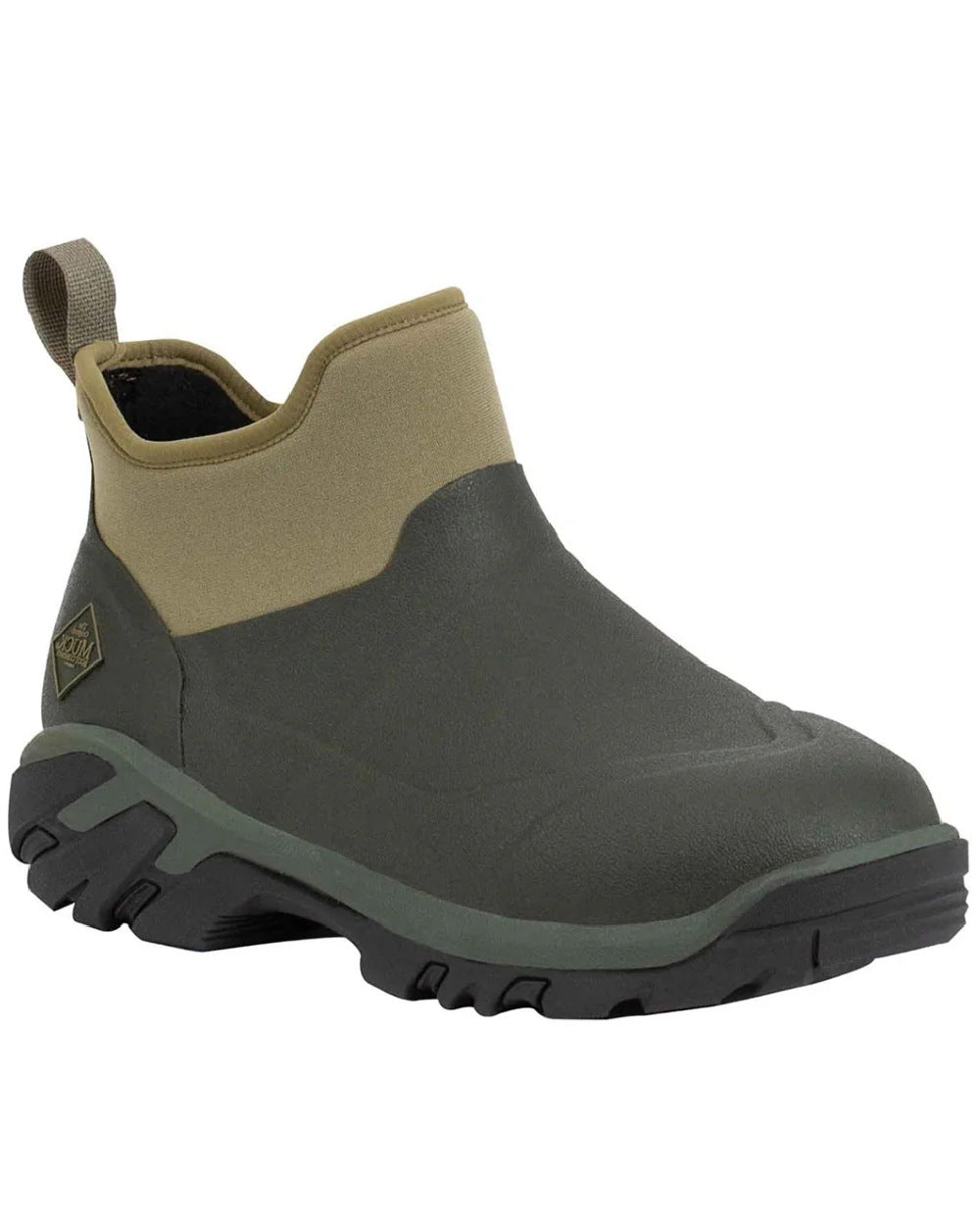 Moss Coloured Muck Boots Mens Woody Sport Ankle Boots On A White Background #colour_moss