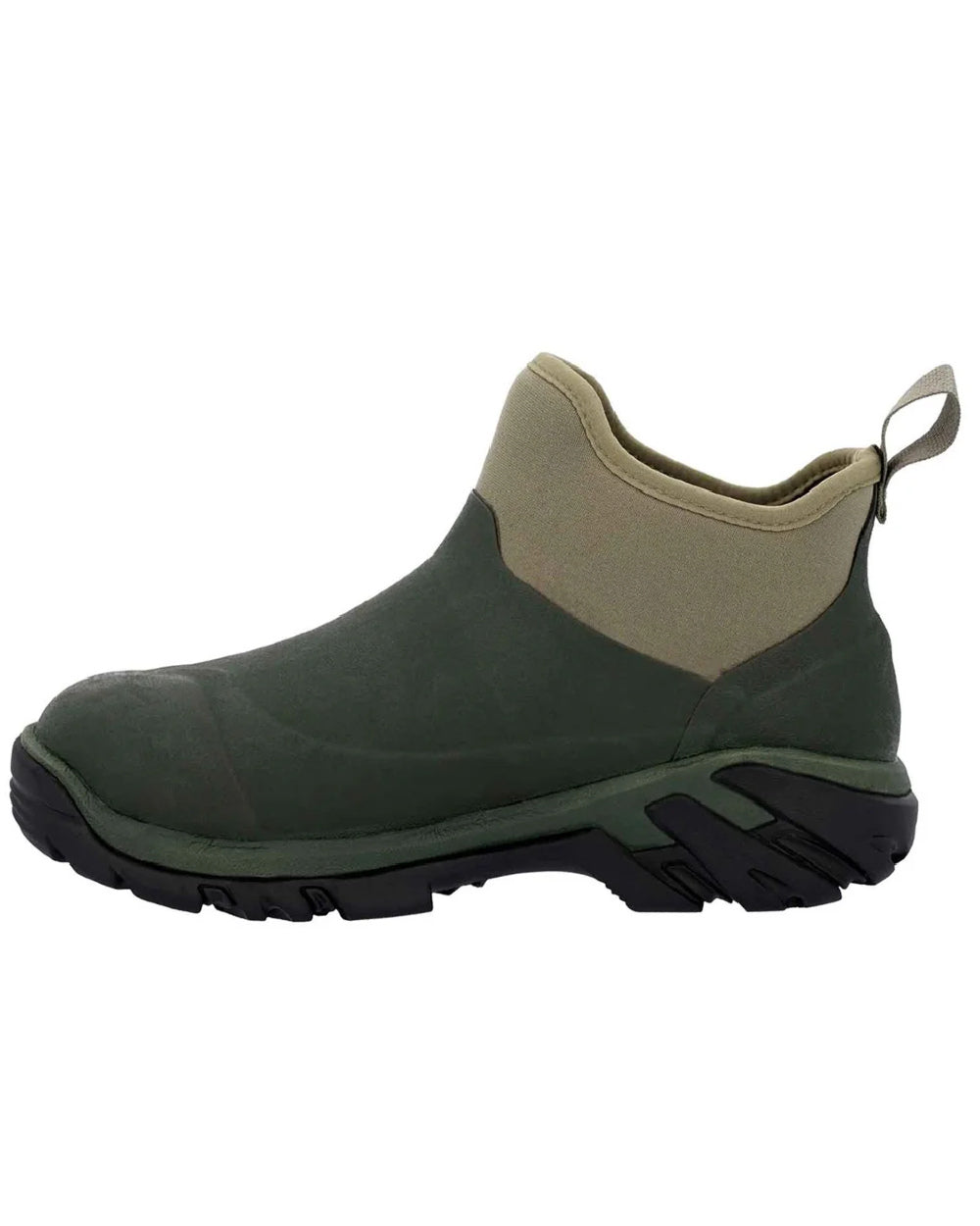 Moss Coloured Muck Boots Mens Woody Sport Ankle Boots On A White Background #colour_moss