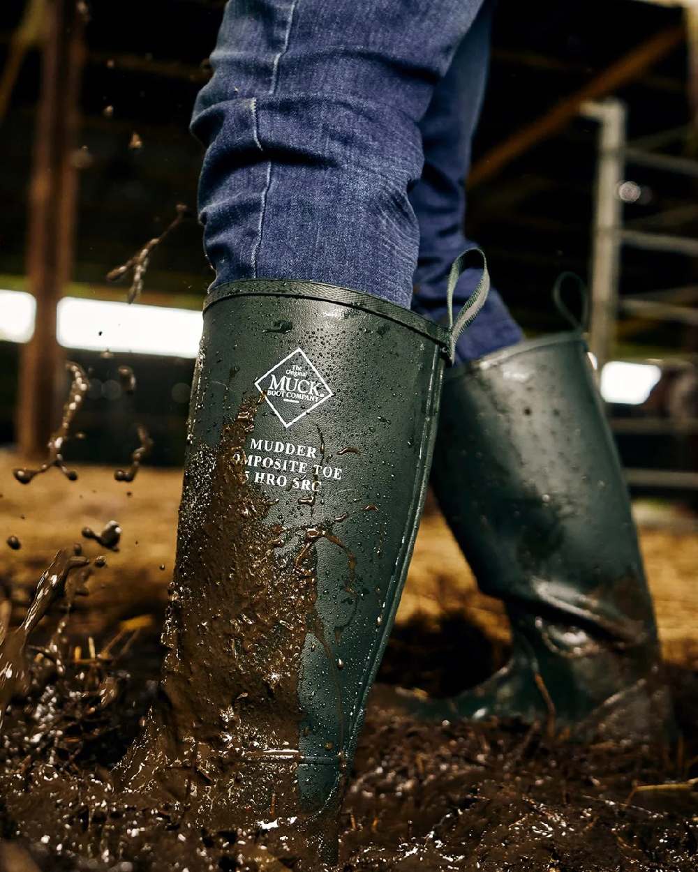 Muck Boots Unisex Mudder S5 Tall Boots in Moss #colour_moss