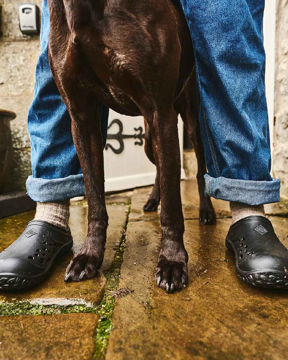 Muck Boots Mens Muckster Lite Clog in Black #colour_black