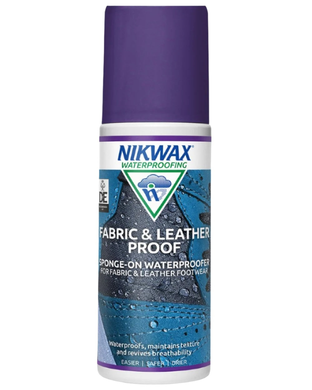Nikwax Fabric & Leather Proof Sponge-On 125 ml on white background