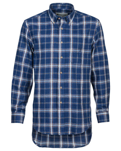 Blue Coloured Percussion Ardenne Shirt On A White Background #colour_blue