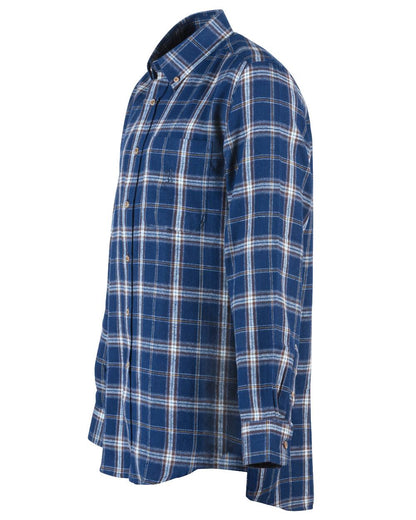 Blue Coloured Percussion Ardenne Shirt On A White Background #colour_blue