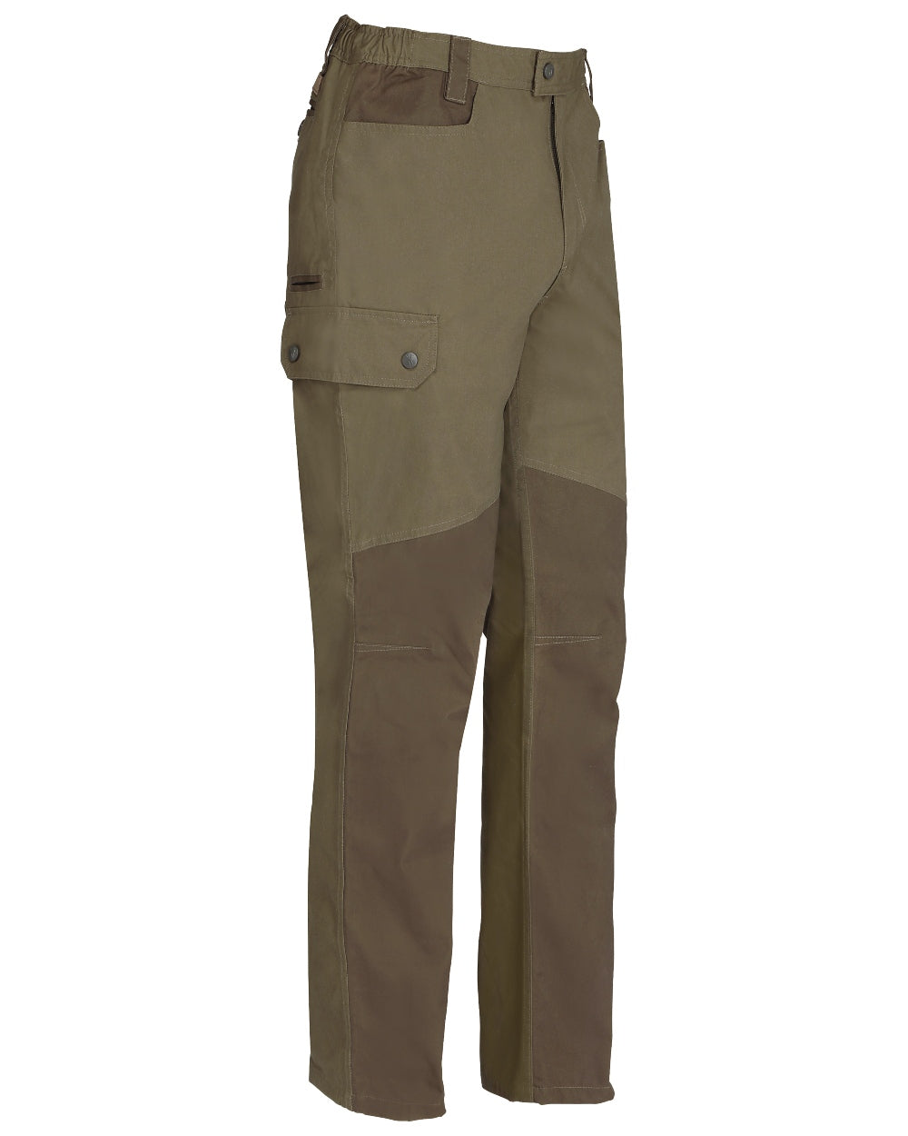 Khaki Coloured Percussion Imperlight Trousers On A White Background #colour_khaki