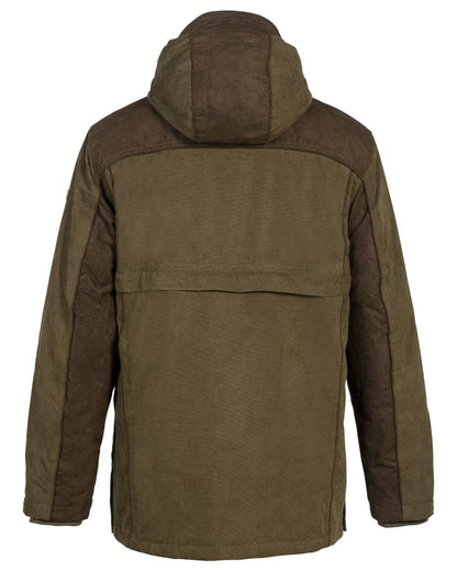 Khaki Coloured Percussion Rambouillet Original Waterproof Jacket On A White Background #colour_khaki