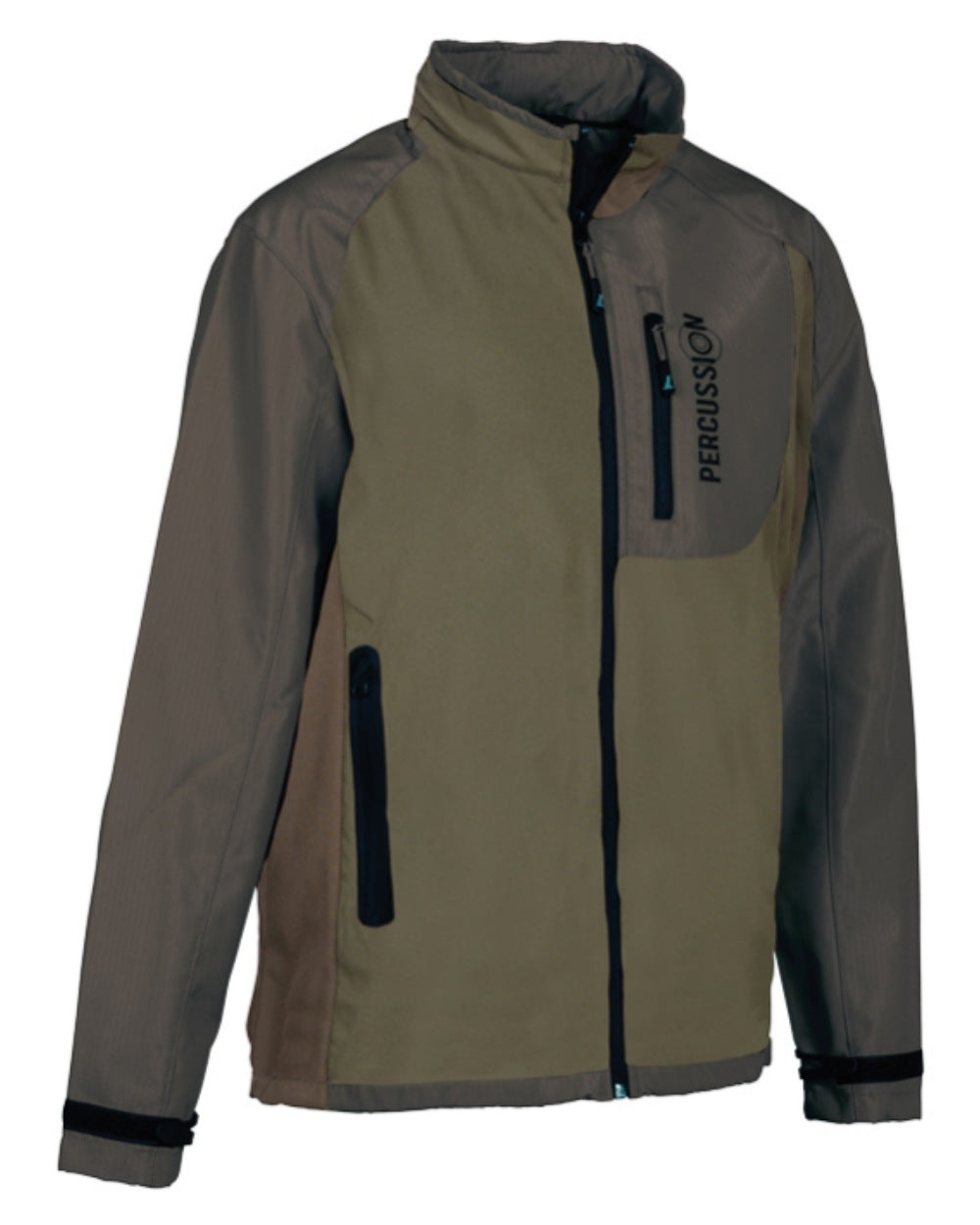 Khaki Coloured Percussion Softrack Jacket On A White Background #colour_khaki