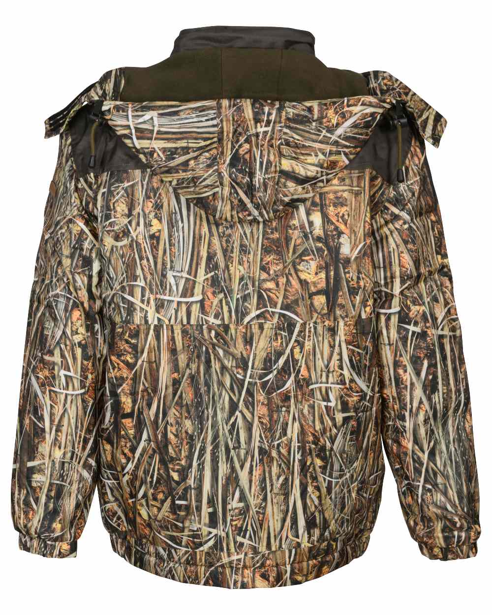 Camo Wet Coloured Percussion Warm Padded Windbreaker Jacket On A White Background #colour_camo-wet