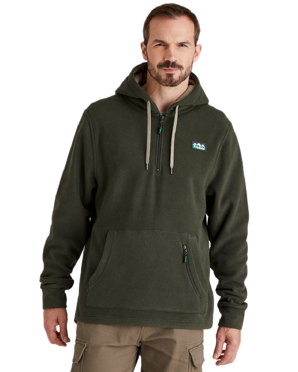 Deep Forest Coloured Ridgeline Ballistic Hoodie On A White Background #colour_deep-forest