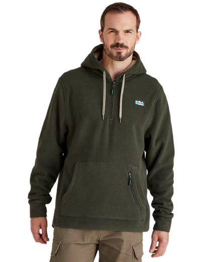 Deep Forest Coloured Ridgeline Ballistic Hoodie On A White Background #colour_deep-forest