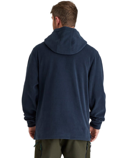 Navy Coloured Ridgeline Ballistic Hoodie On A White Background #colour_navy