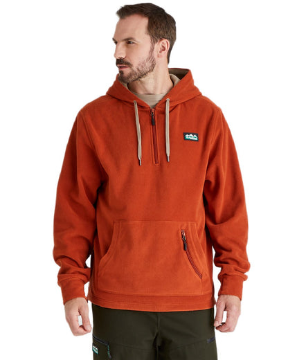 Russet Coloured Ridgeline Ballistic Hoodie On A White Background #colour_russet