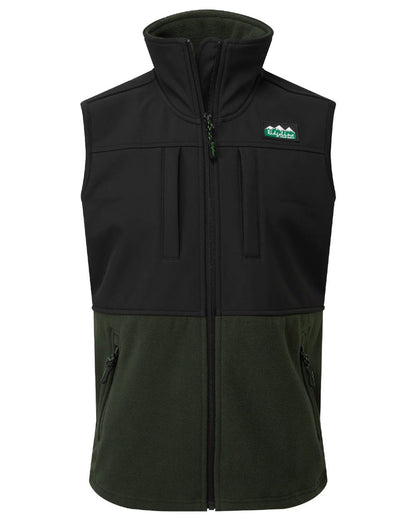 Olive Coloured Ridgeline Childrens Hybrid Vest On A White Background #colour_olive