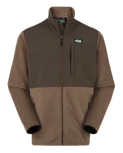 Light Bark Coloured Ridgeline Hybrid Fleece Jacket On A White Background #colour_light-bark
