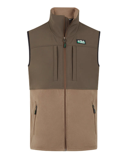 Light Bark Coloured Ridgeline Hybrid Fleece Vest On A White Background #colour_light-bark