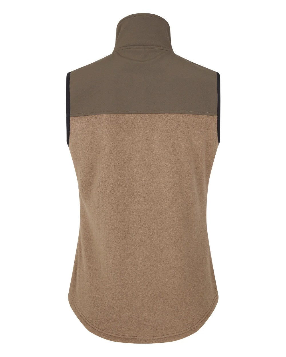 Light Bark Coloured Ridgeline Ladies Hybrid Fleece Vest On A White Background #colour_light-bark