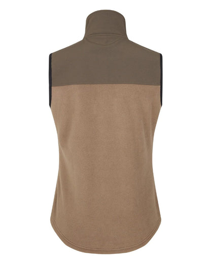 Light Bark Coloured Ridgeline Ladies Hybrid Fleece Vest On A White Background #colour_light-bark
