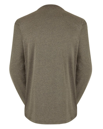 Smokey Olive Marl Coloured Ridgeline Mens Baseline Top On A White Background #colour_smokey-olive-marl
