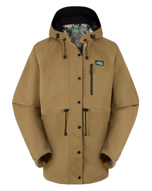 Faded Teak Coloured Ridgeline Mens Monsoon Nunatak Jacket On A White Background #colour_faded-teak