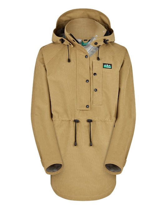 Faded Teak Coloured Ridgeline Mens Monsoon Nunatak Smock On A White Background #colour_faded-teak