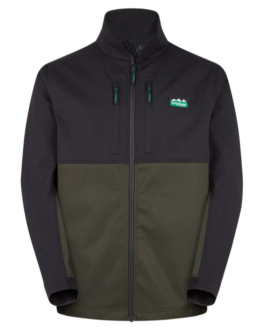 Deep Forest Coloured Ridgeline Mens Ranger 24 Jacket On A White Background #colour_deep-forest