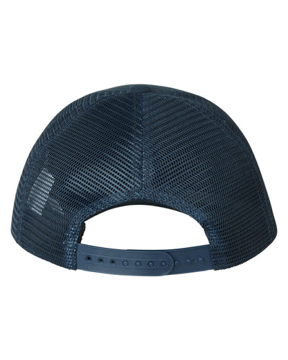 Navy Coloured Ridgeline Monsoon Trucker Cap On A White Background  #colour_navy