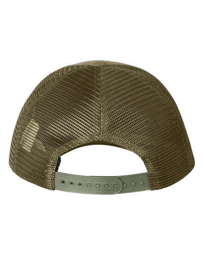 Teak Coloured Ridgeline Monsoon Trucker Cap On A White Background  #colour_teak