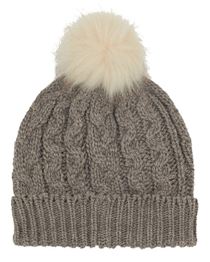 Mushroom Coloured Ridgeline Nordic Fleck Bobble Hat On A White Background #colour_mushroom