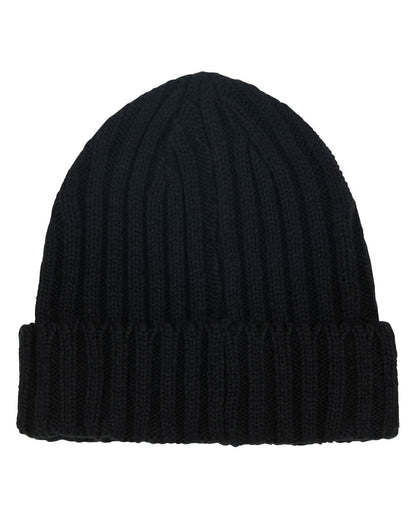 Navy Coloured Ridgeline Original Knitted Beanie On A White Background #colour_navy