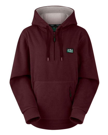 Winter Berry Coloured Ridgeline Womens Ballistic Hoodie On A White Background #colour_winter-berry