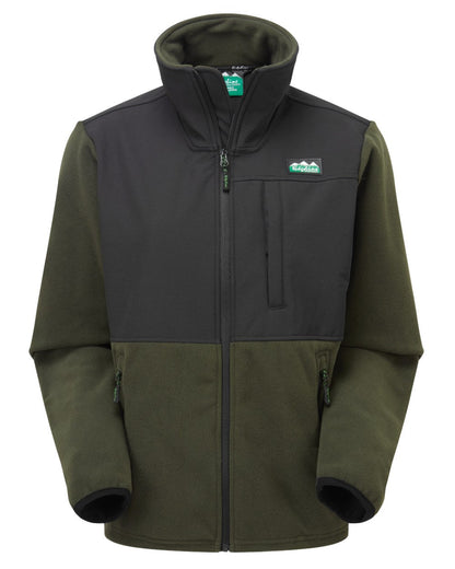 Olive Coloured Ridgeline Womens Hybrid Jacket On A White Background #colour_olive