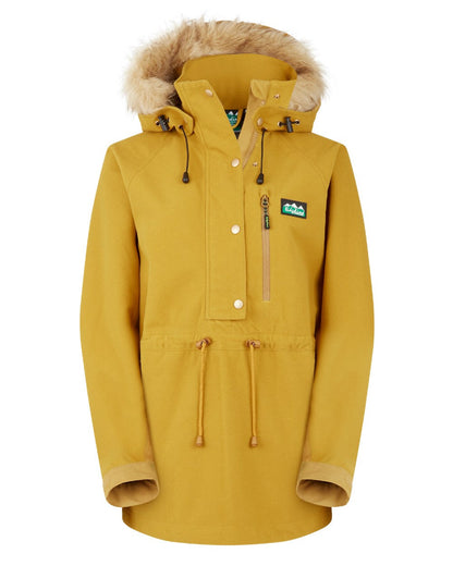 Ochre Coloured Ridgeline Womens Monsoon Nordic Smock On A White Background #colour_ochre