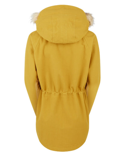 Ochre Coloured Ridgeline Womens Monsoon Nordic Smock On A White Background #colour_ochre