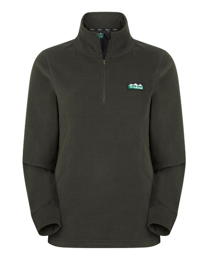 Deep Forest Coloured Ridgeline Womens Narvik Fleece On A White Background #colour_deep-forest