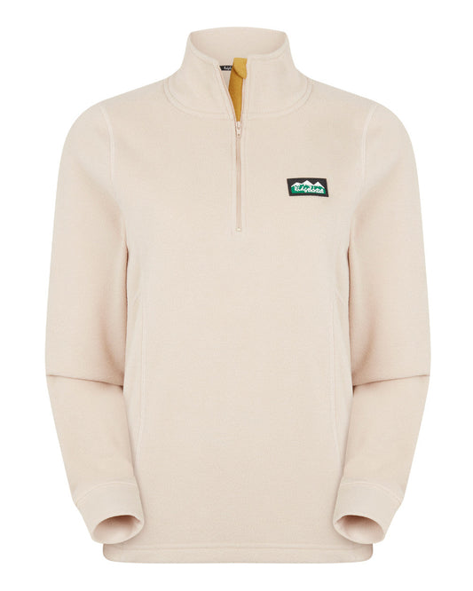 Mushroom Coloured Ridgeline Womens Narvik Fleece On A White Background #colour_mushroom